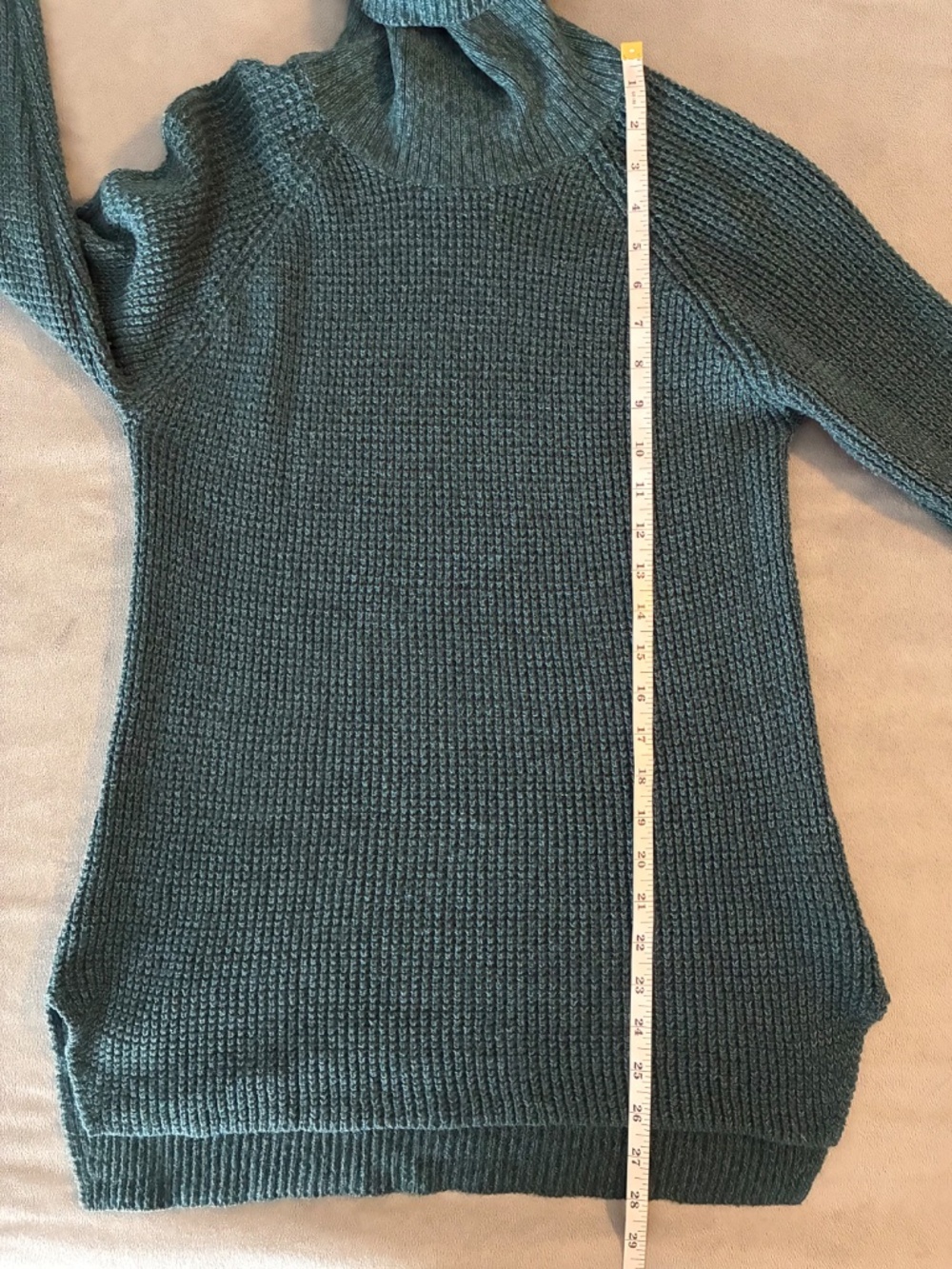Teal Green Reitmans Knit Turtleneck Sweater - Picture 7 of 8